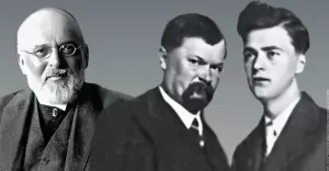Od lewej: prof. Józef Buzek, Ludwik Konarzewski Senior, Ludwik Konarzewski Junior