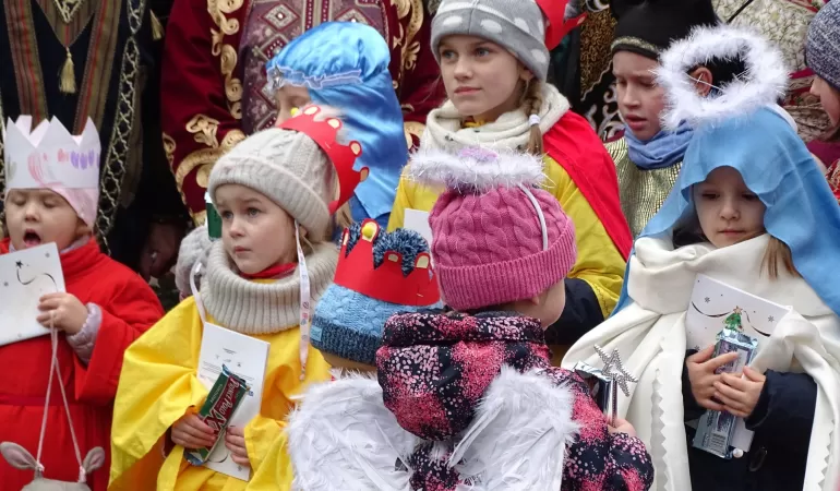 Fotografia z tegorocznego Cieszyńskiego Ekumenicznego Orszaku Trzech Króli