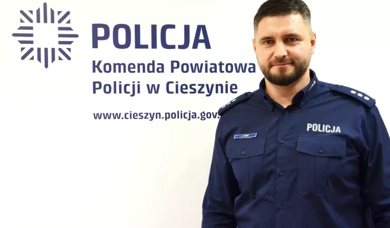 Komisarz Łukasz Kwik, nowy Komendant Komisariatu Policji w Strumieniu