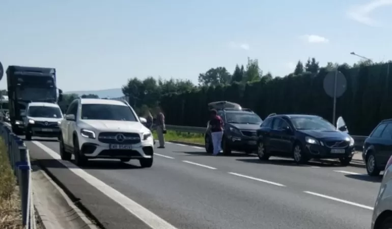 ochaby wielkie kolizja motocyklista jednoślad