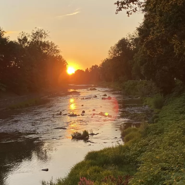 Cieszyn,Olza,Rzeka,ZachódSłońca,Wakacje,Sierpień,fotodnia,instagram