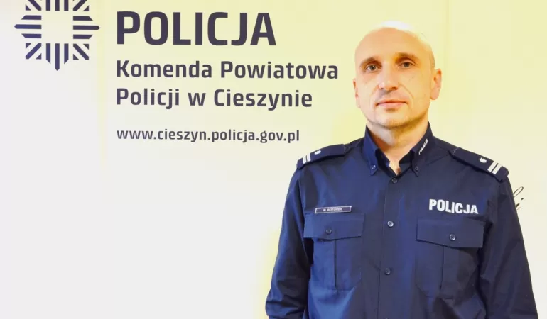 Podinspektor Michał Botorek - Komendant Komisariatu Policji w Skoczowie