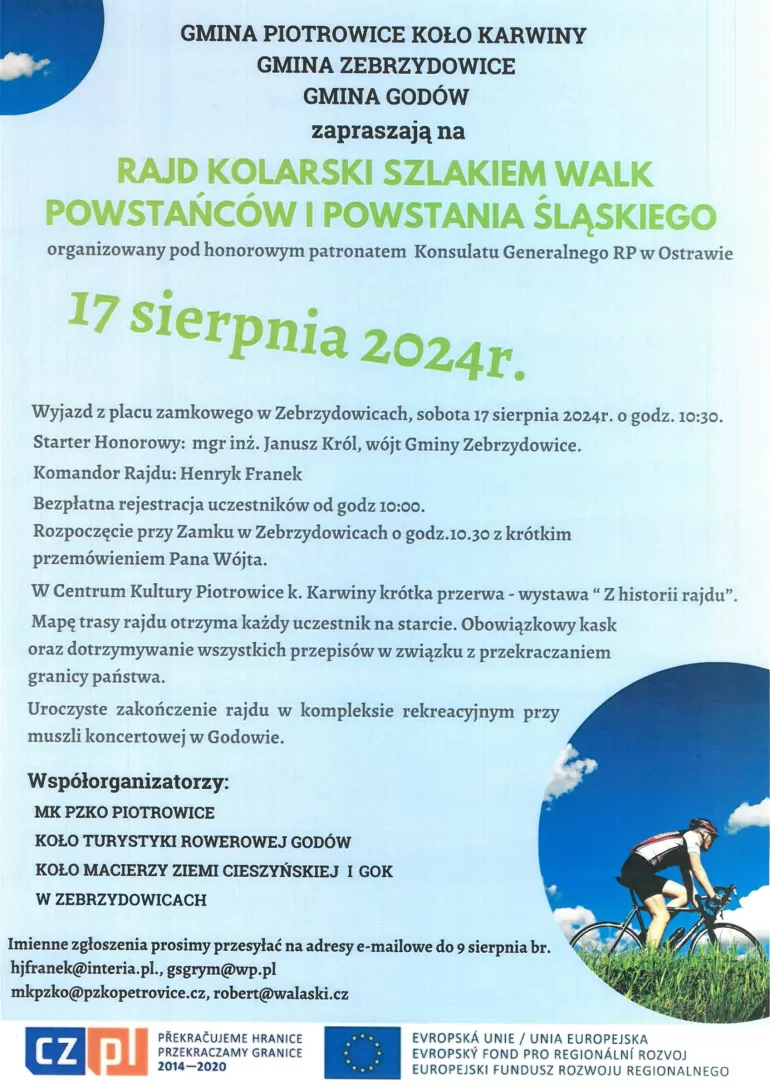 Rajd Kolarski Szlakiem Walk Powstańców i Powstania Śląskiego