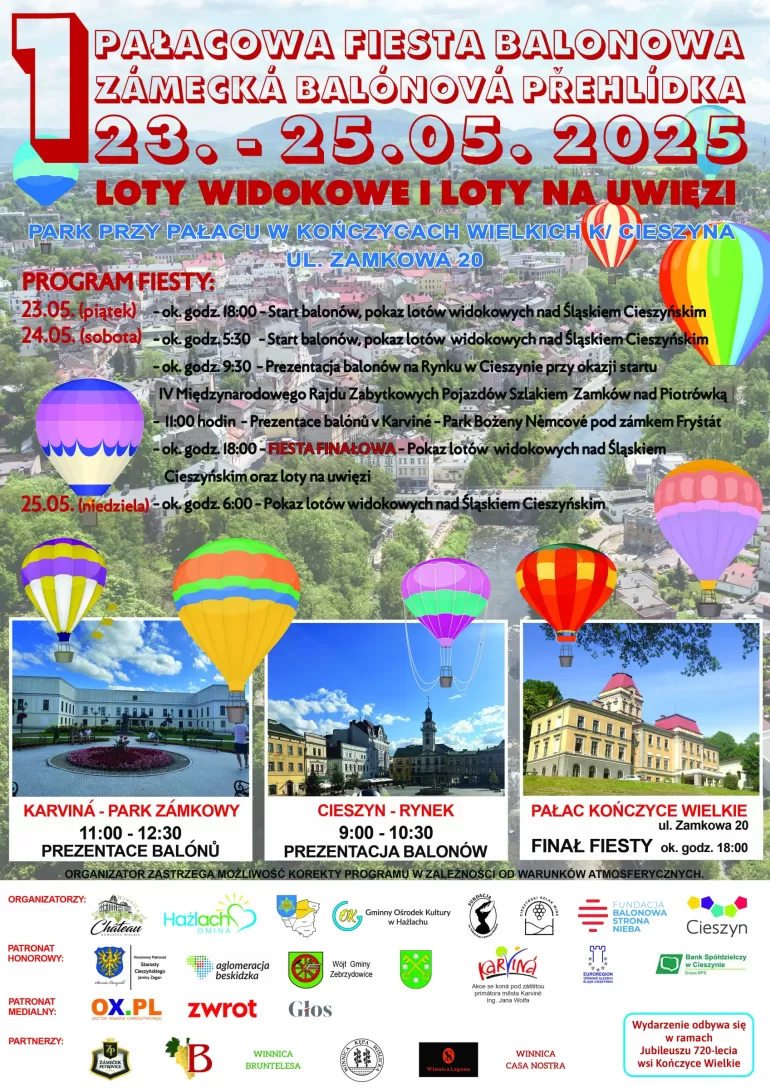 Jubileusz 720-lecia Kończyc Wielkich. Wśród atrakcji widowiskowa fiesta balonowa!
