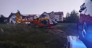 Interwencja służb ratunkowych na ul. Sarniej w Wiśle - 9.05.2025