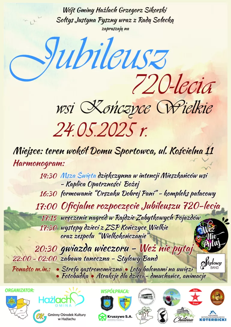 Jubileusz 720-lecia Kończyc Wielkich. Wśród atrakcji widowiskowa fiesta balonowa!